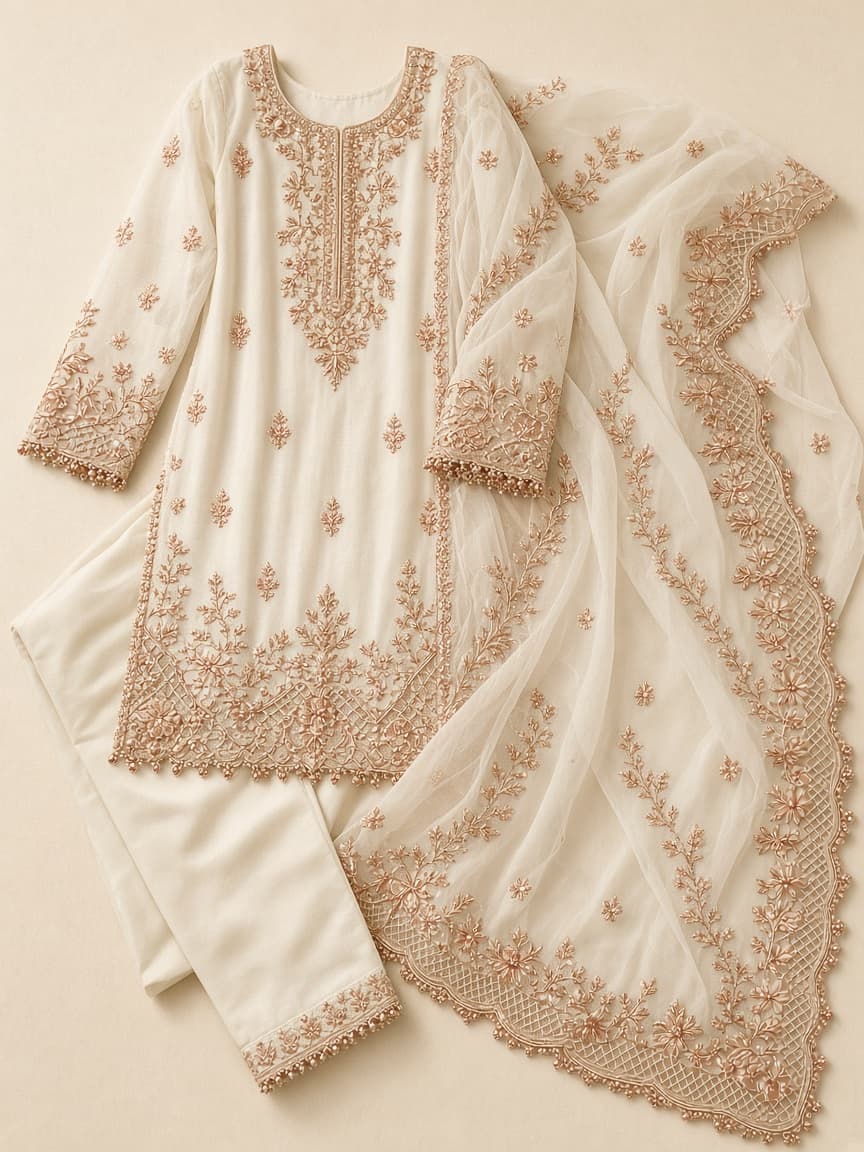 Ivory Net Formal Stitched